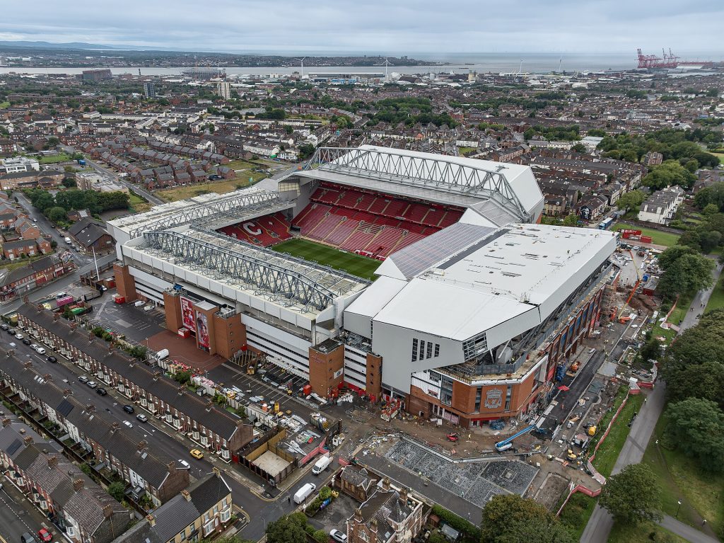 Le stade d’Anfield à Liverpool